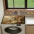 thumbnail image 4 of ZIATUBLES Washing Machine Top Dust Cover Pad Stain Resistant Washer and Dryer Top Protector Mat for Laundry Room Washable Home Kitchen Decor Accessories, 24 x 19.7 Inch, Hummingbird Floral, 4 of 7