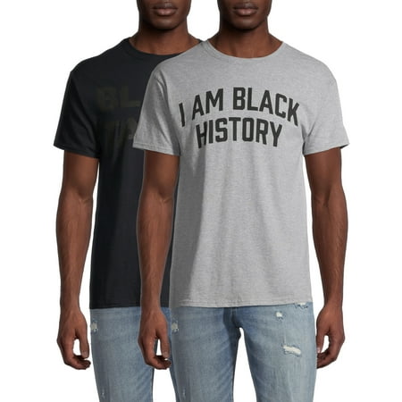 Black History Month Work Hard Brave Cotton Pre-Shrunk Jersey T-Shirt, 2-Pack