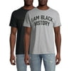 Black History Month Work Hard Brave Cotton Pre-Shrunk Jersey T-Shirt, 2-Pack