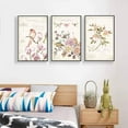 thumbnail image 2 of wall26 Floating Framed Canvas Wall Art for Living Room, Bedroom Vintage Bird Flower Canvas Prints for Home Decoration Ready to Hang - 16"x24"x3 Panels, 2 of 4