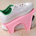 thumbnail image 3 of Shoe Stacker Double Layers Space Saving Durable PP Simple Design Tidy Orderly Storage Shoe Slots for Home Office HotelPink, 3 of 4