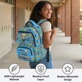 thumbnail image 4 of Xixirimido Cartoon School Boy Alphabet Stationery Print Kids Backpacks for Boys, 17 Inch Large Capacity Backpack Toddler Elementary Schoolbag for Teens Students Lightweight Durable Bookbag, 4 of 8