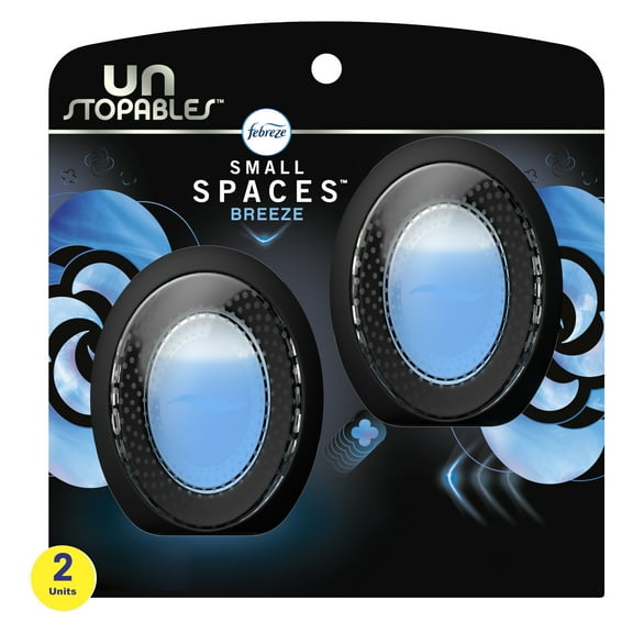 Febreze Small Spaces Unstopables Air Freshener Breeze, .25 fl. oz. Each, Pack of 2