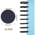 thumbnail image 2 of 12Pcs 53mm Book Binding Discs Black Plastic Round Transparent Binder Discs Discbound Expansion Discs Buckle Hoop Flexible Loose Leaf Binder Rings for Notebook Planner Documents, 2 of 9