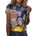 thumbnail image 3 of Genshin Impact Womens T-Shirt Round Neck Short Sleeve Tee Shirts Summer Breathable Tops Blouse 6XL, 3 of 8