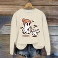 thumbnail image 4 of WEAIXIMIUNG Chandails en Molleton pour Femmes Coupe Ample Automne Imprimé Col Rond Pull Décontracté Manches Longues Blouse Ample, 4 of 4