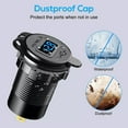 thumbnail image 4 of NATEFEMIN 78W Quad USB Charger 12V-24V Car Boat Motorcycle RV ATV with Voltmeter Digital Display Fast Charge QC3.0 USB C Dustproof, 4 of 7
