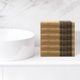 thumbnail image 2 of Juego de toallas de mano con patrones geométricos REGALWOVEN, toallas de baño de algodón, toallas de cara de bajo pelaje para baño, hotel, spa 13" x 13" Marrón claro 6 piezas, 2 of 7