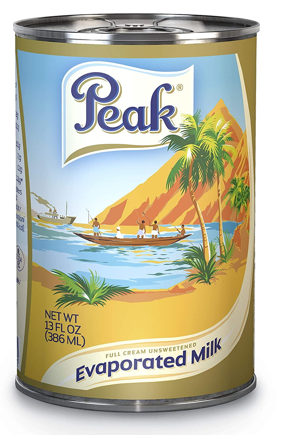 Peak Unsweetened Evaporated Milk, Can, 13oz (386ml)