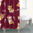 thumbnail image 4 of Christmas Corgi Shower Curtain 84"x72" ,Bathroom Decorative Shower Curtains Set with 12 Hooks,Modern Waterproof Washable Shower Curtain, 4 of 6