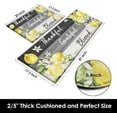 thumbnail image 5 of Yellow Lemon Anti-Fatigue Kitchen Rug Set of 2 Grey Black Farmhouse Vintage Wood Cushioned Kitchen Floor Standing Mat Waterproof Non-Slip Kitchen Mat and Rugs PVC Ergonomic Comfort Foam Rug, 5 of 6