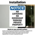 thumbnail image 3 of (2 Pack) No Loitering No Overnight Parking OSHA Notice Sign 5 Inch X 3.5 Inch Vinyl Label Decal Sticker Weather Resistant, UV Protected for Workplace, Business, and Construction Site,, 3 of 7