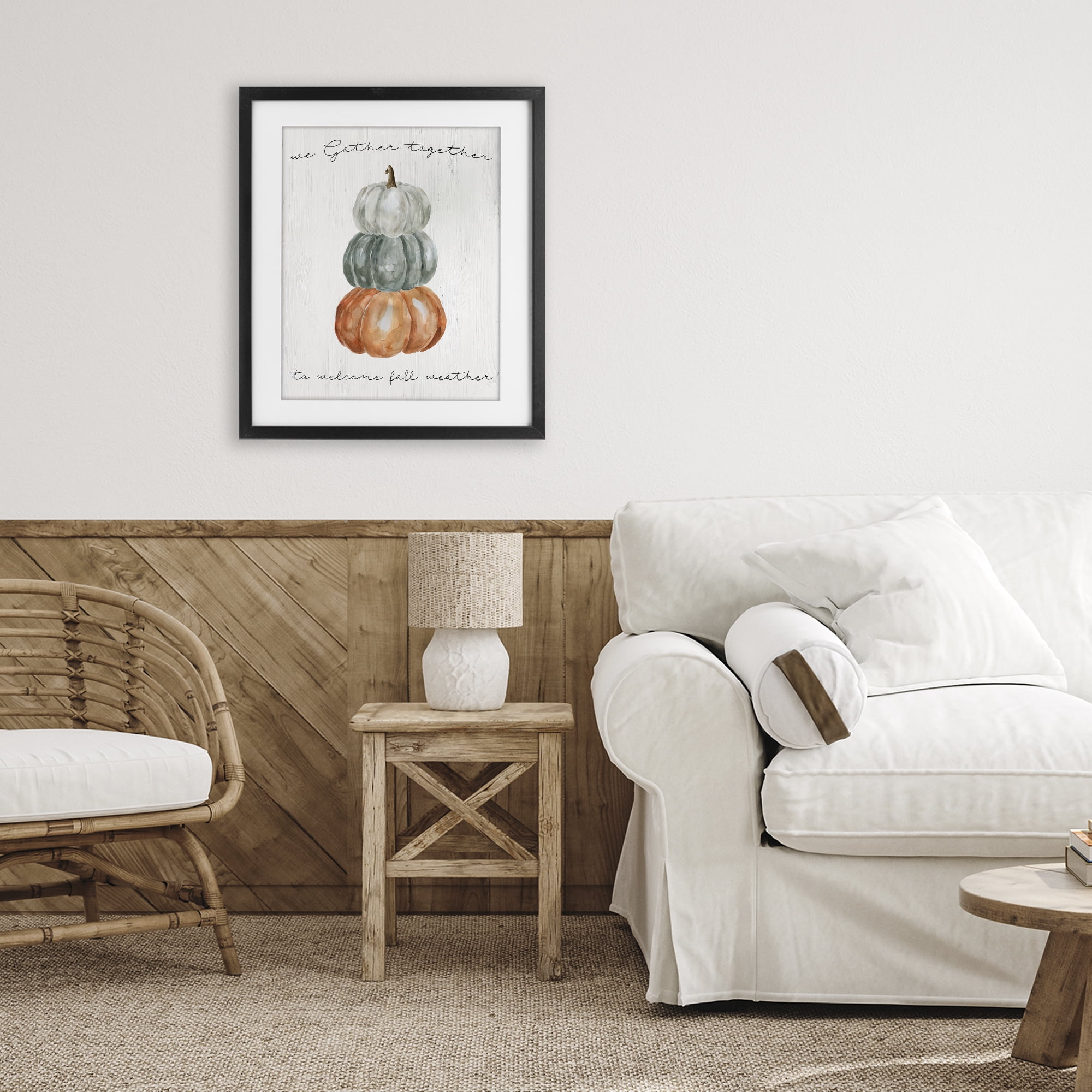 Stupell Industries Gather Together Fall Weather Black Framed Print Under Glass, design by Livi Finn