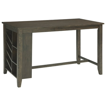 Dinning Room Tables Signature Design By Ashley - Rokane Rectangular Counter Table w/Storage - Casual Style - Brown ()