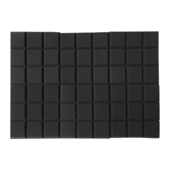 Graflsoa 6-Pack Eco-Friendly Acoustic Foam Panels, 30x30x5cm, Black Soundproofing Tiles for Walls & Ceilings, Studio & Home Use