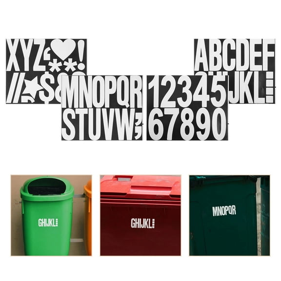 Soimiss Outdoor White Mailbox Letter Stickers PVC for Trash Bin Labeling