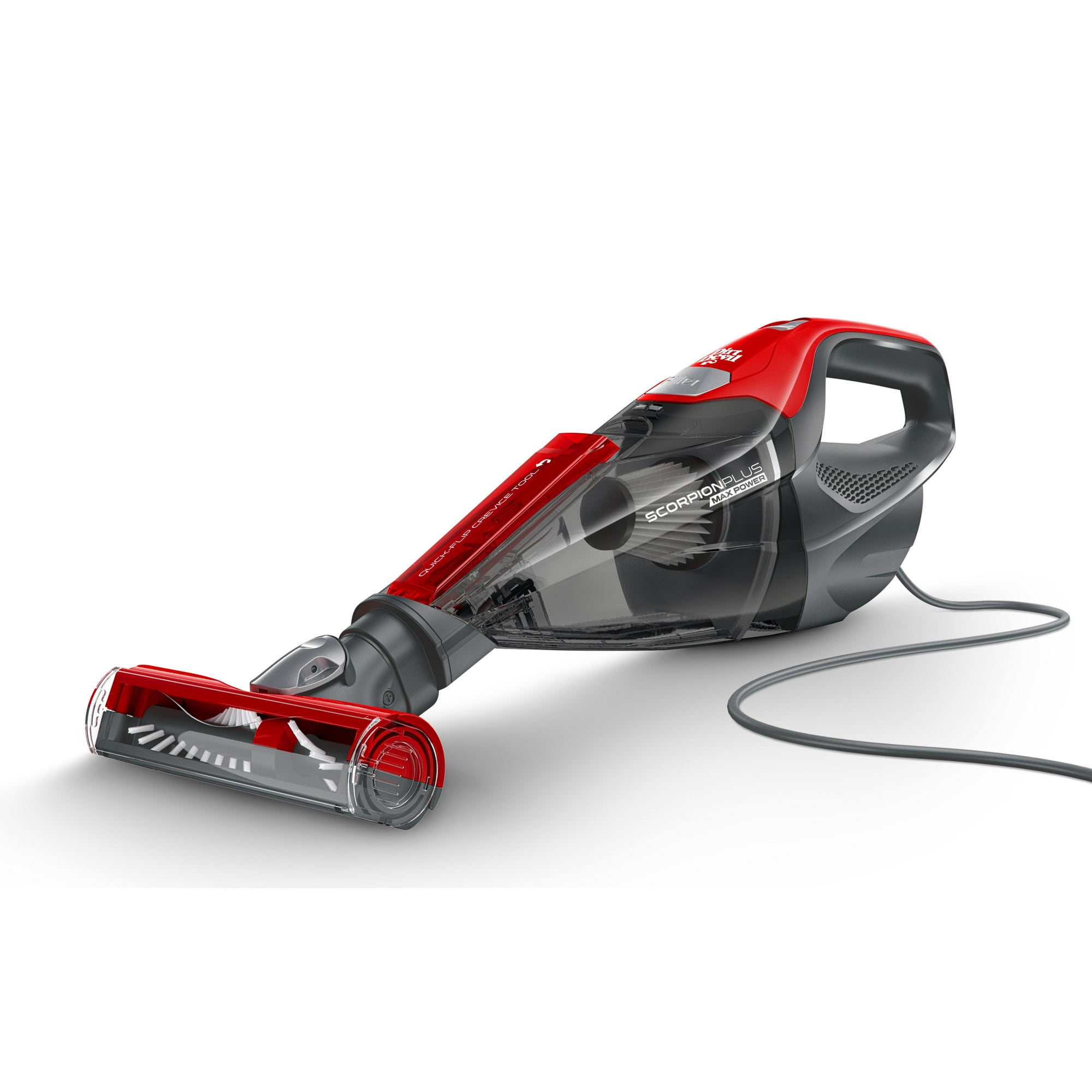 Dirt Devil Scorpion Plus, Corded Handheld Vacuum Cleaner, Pet Friendly, for Multi-Surfaces, Powerful Suction, Built-in Crevice Tool, SD30025B, Red