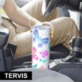 thumbnail image 6 of Butterfly 20 Oz Stainless Steel Skinny Tumbler – Vacuum Insulated Slim Travel Cup with Lid & Stainless Steel Straw, 360° Full Wrap Printed Tumbler for Home, Office & Outdoor Use, Spring, 6 of 6