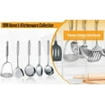 thumbnail image 5 of YBM Home Slotted Spoon - Seamless One-Piece Cooking Spoon Quickly Extract Food from Hot Water,Silver, 5 of 5