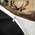 thumbnail image 3 of Castle Fairy Vintage Jungle Animal Duvet Cover King,Brown Bear Deer Pine Mountain King Bedding,Sepia Tan Cream,Black Reversible,3 Pieces,No Comforter,1 Duvet Cover and 2 Pillowcases, 3 of 5