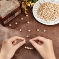 thumbnail image 3 of Natural Unfinished Wood Beads Round Wooden Loose Beads Spacer Beads for Craft Making Macrame Beads Large Hole Beads Lead Free Moccasin 8mm Hole: 2mm 2000pcs, 3 of 6