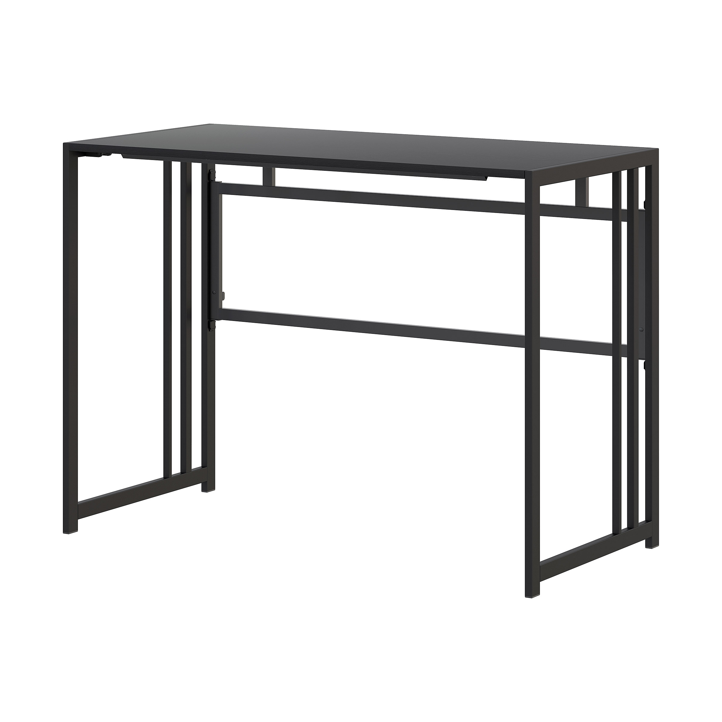 Gezen Folding Desk Writing Computer Desk for Home Office, No-Assembly Study  Office Desk Foldable Console Table for Small Spaces, Black