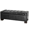 thumbnail image 4 of Pouf de Rangement Rachel en Cuir Noir, 4 of 5