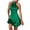 Dress - Green, variant on Halter Neck Satin Dress for Women Sleeveless Round Neck Fitted Flared Mini Skirt Party Cocktail Evening Clubwear Summer Elegant Silky Short Dresses