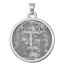 PicturesOnGold.com Shroud of Turin Religious Medal Female Adult - 2/3 inch Size of Dime, Sterling Silver
