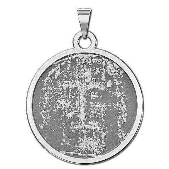 PicturesOnGold.com Shroud of Turin Religious Medal Female Adult - 2/3 inch Size of Dime, Sterling Silver