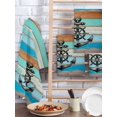 thumbnail image 2 of Nautical Anchor Kitchen Dish Towels for Drying Dishes Set of 3, Retro Blue Brown Wooden Boards Farmhouse Waffle Weave Microfiber Hand Tea Bathroom Towels Quick Dry & Absorbent Towel 15.7x23.6, 2 of 7