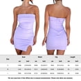 thumbnail image 2 of Vestido Tubo Superior Vestido ajustado para mujer Mini vestido sexy asimétrico Slim Fit Traje de fiesta sin espalda Cgtredaw Púrpura M para Mujer, 2 of 6