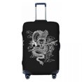 thumbnail image 1 of Custom Black And Gold Dragons Travel Luggage Cover Elastic Japanese Wave Suitcase Cover Protector Fit 18-32 Inch, 1 of 1