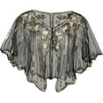 thumbnail image 2 of Dalrosia 1920s Shawl Bridal Shawls Sequin Beaded Shawl And Wraps Bolero Flapper Cover Up For Evening Dresses Wedding Party, 2 of 5