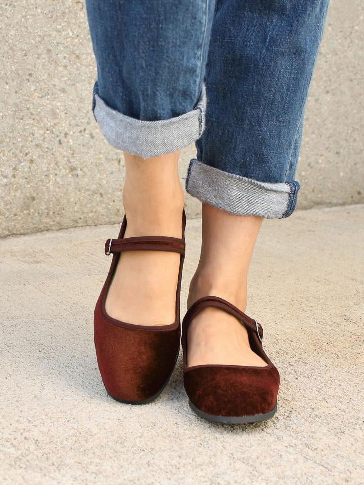 Nature Breeze Mary Jane Women's Flats in Brown