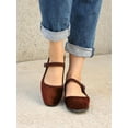 thumbnail image 4 of Nature Breeze Mary Jane Women's Flats in Brown, 4 of 4