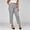 Gray plus size capri pants with pockets a1, variant on Cagogo Women Plus Size High Waisted Capri Pants with Pockets Solid Straight Leg Cropped Trousers Elegant Office Casual Summer Lounge Pants, Army Green XL