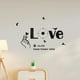 thumbnail image 1 of DIY pegatina de pared con amor juego de reloj tamaño ajustable mecanismo de relojería preciso decorativo silencioso sin tic-tac para comedor moderno Números negros, 1 of 10