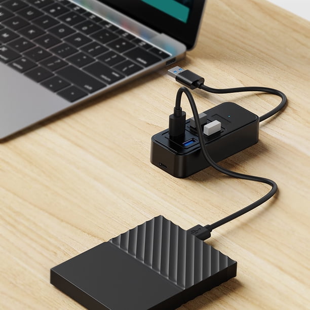4 puertos Multi Splitter High Speed USB 3.0 USB HUB Splitter tipo C para PC de escritorio