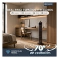 thumbnail image 3 of Ventilador de Torre Esquimal 95 cm, Silencioso, Oscilante 70°, Panel LED Táctil con Temperatura, 3 Velocidades, Temporizador 15h, Control Remoto, Color Café, 3 of 6