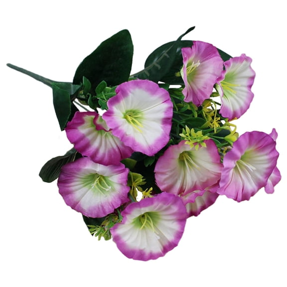 1Pcs Artificial Christmas Flowers,Hanging Morning Glory Artificial Flowers,Uv Resistant Artificial Hanging Flowers,for Decoration Such As Weddings,Gatherings,Courtyards,Porches,Balconies(Z1-Purple3)