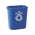 thumbnail image 2 of Rubbermaid Commercial FG295573BLUE 13.63 Quart Plastic Rectangular Deskside Recycling Container - Small, Blue, 2 of 2