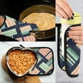 thumbnail image 5 of Yayeee Oven Mitts and Pot Holder Set of 4 Heat Resistant Kitchen Gloves Baking Hot Pad, Isometric Pink, 5 of 5