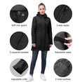 thumbnail image 3 of Chaqueta Softshell larga de 33.000 pies con capucha impermeable para mujer, 3 of 7