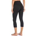 thumbnail image 5 of BOBOGOJP High Waisted Capri Leggings for Women,Buttery Soft Workout Gym Pattern Yoga Pants (Black,S), 5 of 6