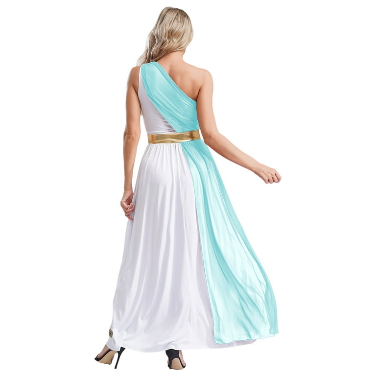Mufeng Women's Ancient Grecian Toga Costume One Shoulder Chiffon Overlay Vintage Trim Tunic Dress Light Blue XXL - Walmart.com Mufeng Women's Ancient Grecian Toga Costume One Shoulder Chiffon Overlay Vintage Trim Tunic Dress Light Blue XXL - Walmart.com