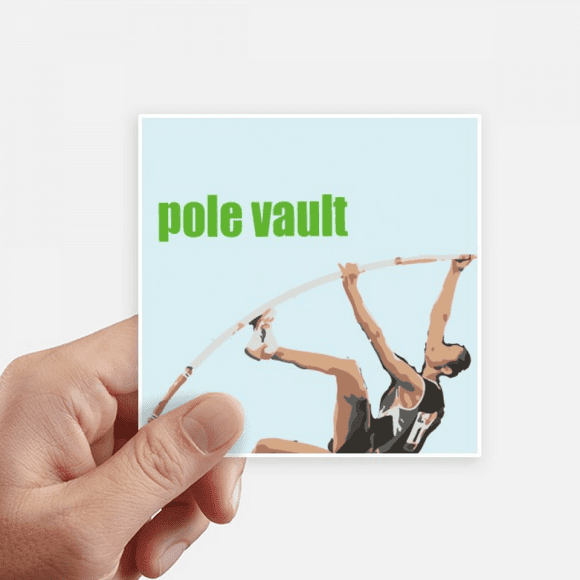Pole Vault Field Events Art Deco Fashion Sticker Square Waterproof Stickers Wallpaper Car Decal