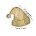 thumbnail image 3 of Santa Hat Shaped Wooden Serving Platter Board, Rustic Charcuterie Platter for Christmas Parties, Cheese Fruit Tray, Farmhouse Cutting Board for Holiday Table, 3 of 7