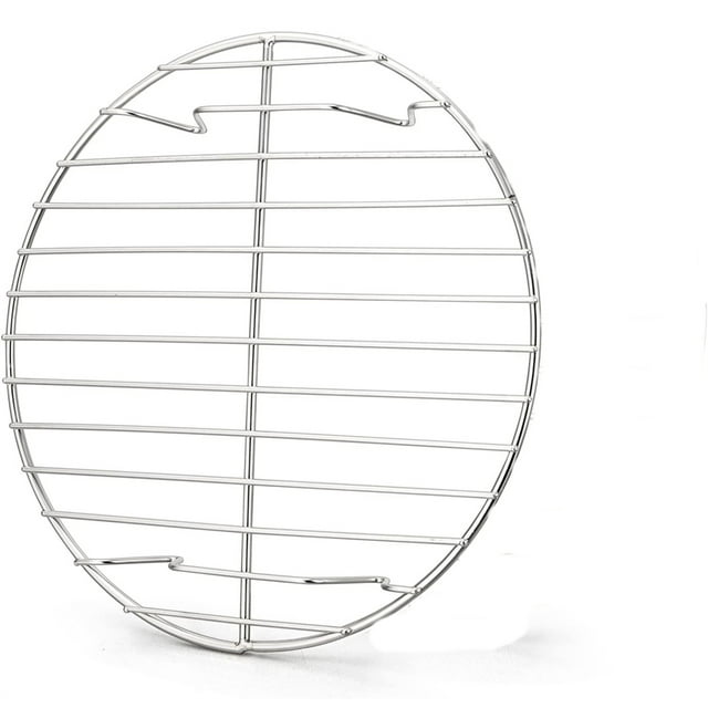 Stainless Steel Steamer Rack -Casewin Multi-Purpose Round Cooling Rack for Baking, Canning, Cooking, Steaming, Lifting Food in Pots, Pressure Cooker, Steamer and Oven (8.26 inch)