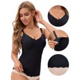 thumbnail image 3 of Unique Bargains Women's Lace Nursing Camisoles with Built-In Bra M Black, 3 of 6